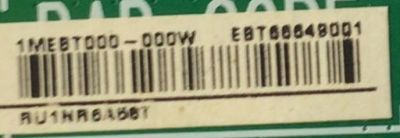 MAIN PARA SMART TV LG 4K RESOLUCION (3840 x 2160) CON UHD / NUMERO DE PARTE EBT66649001 / EAX69462005 / 1MEBT000-000W / RU1NR6A8T / PANEL NC650DQB-ABKH1 / DISPLAY HV650QUB-E9D / MODELO 65NANO90UPA.BUSFLKR - Imagen 2